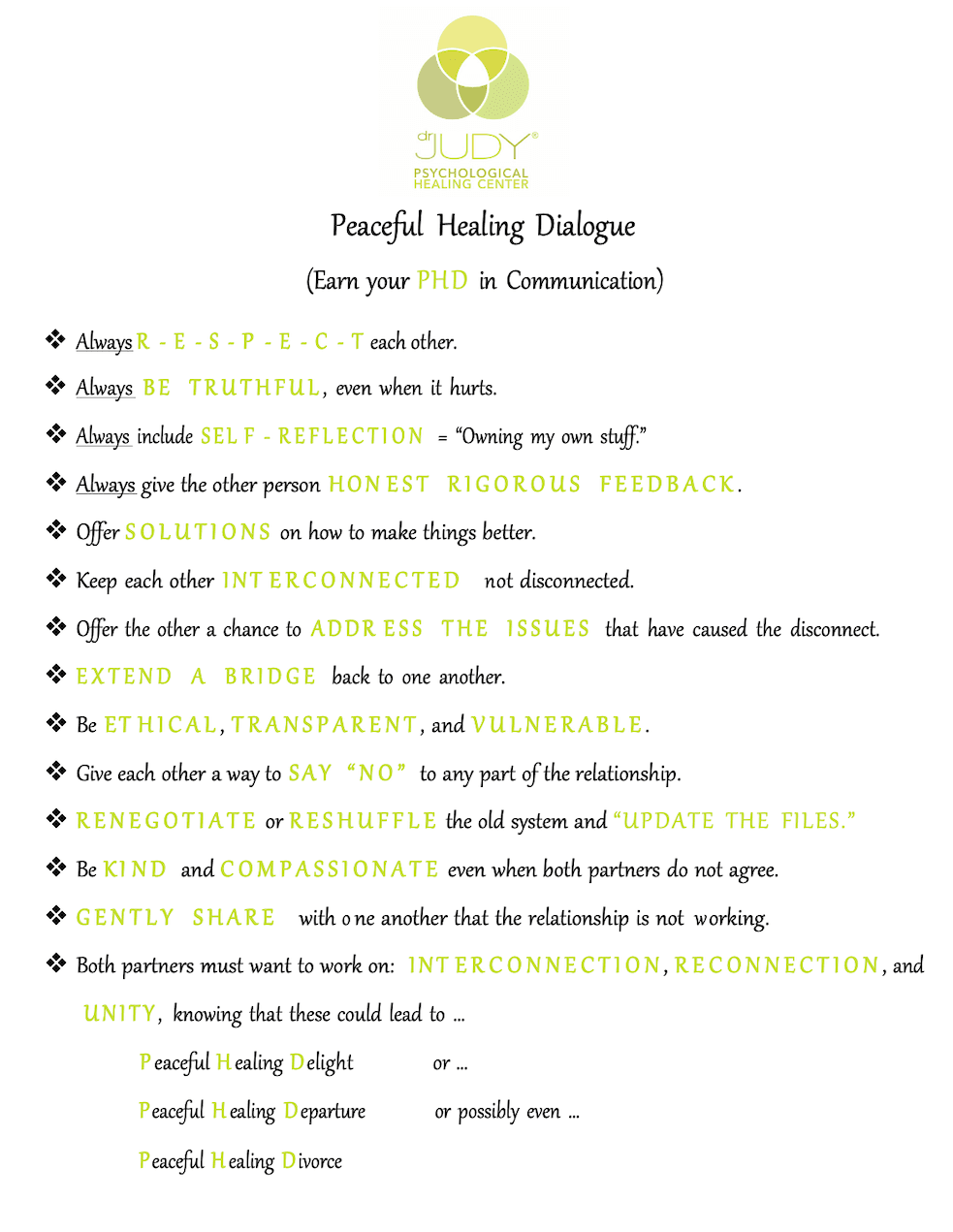 Peaceful Healing Dialogue